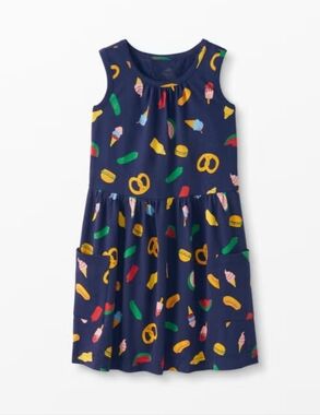 Hanna Andersson Summer Sleeveless Pocket Dress Sz 6/7
